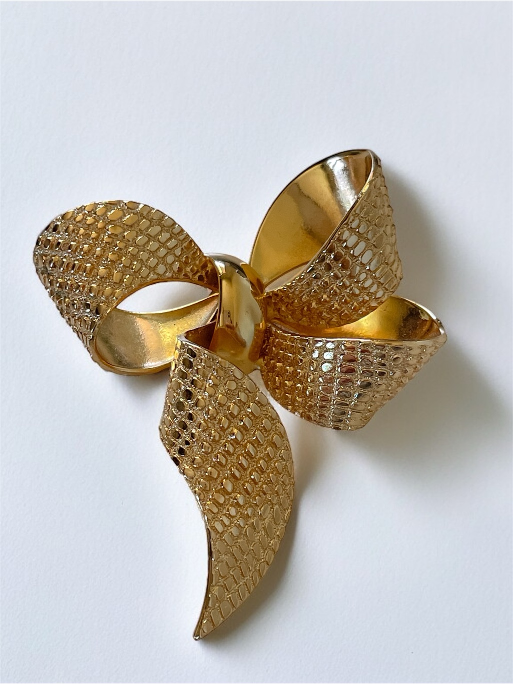 Dior Gold Bow Brooch
